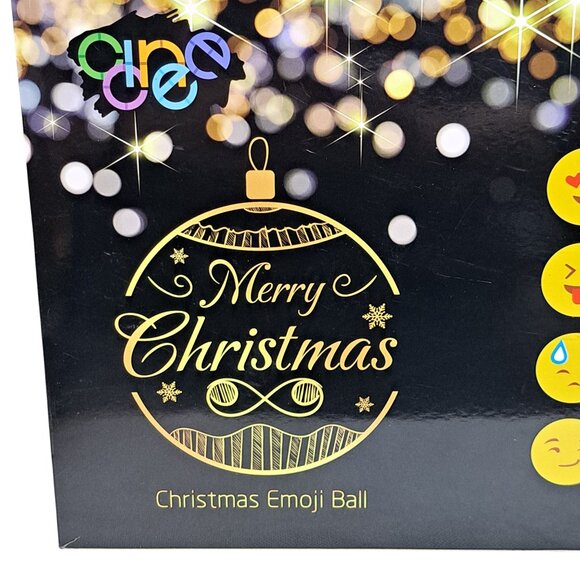 12 Piece Glass Emoji Christmas Balls Ornaments Pendant for Christmas Tree - Picture 12 of 15